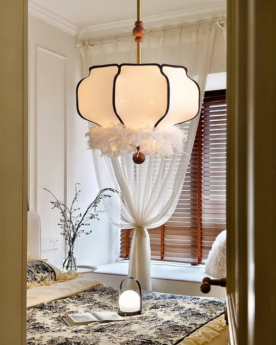 Feathered Lantern Pendant Light-DWHOME