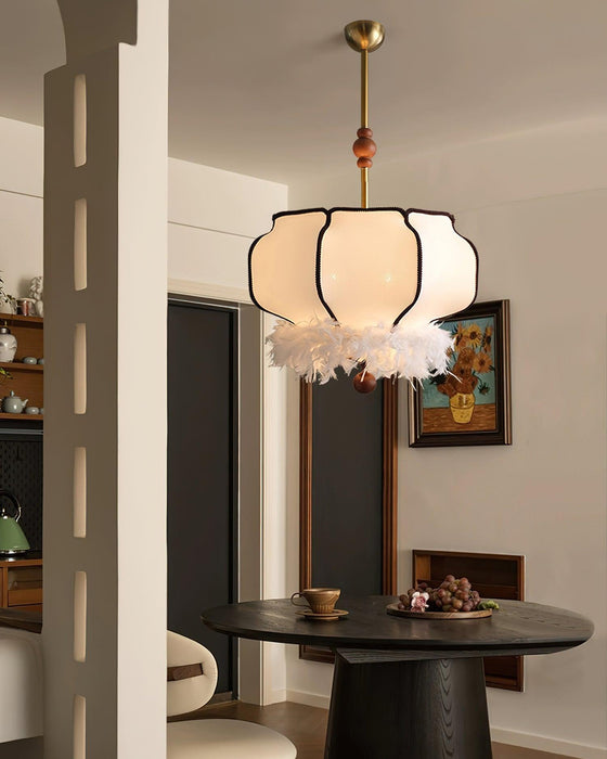 Feathered Lantern Pendant Light-DWHOME