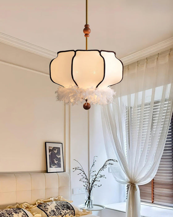 Feathered Lantern Pendant Light-DWHOME