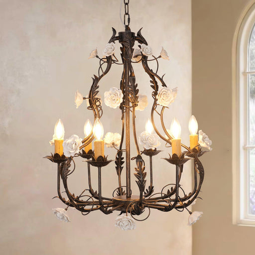Florentine Rose Garden Chandelier-DWHOME