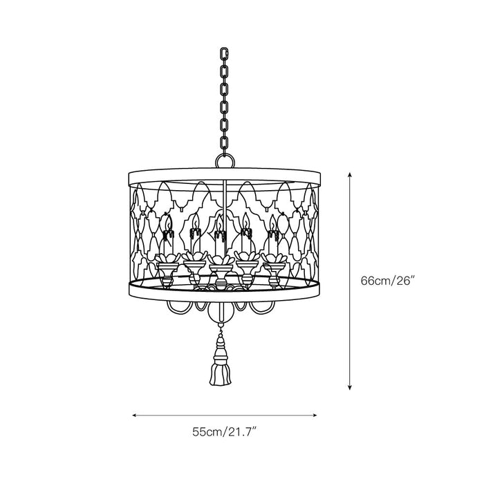 Fiesole Drum Chandelier-DWHOME
