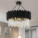 Finn Modern Black Crystal Chandelier for Living Room - DWHOME