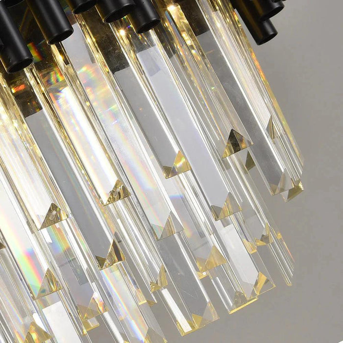Finn Modern Black Linear Crystal Chandelier Dining Room - DWHOME