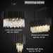 Finn Modern Black Linear Crystal Chandelier Dining Room - DWHOME