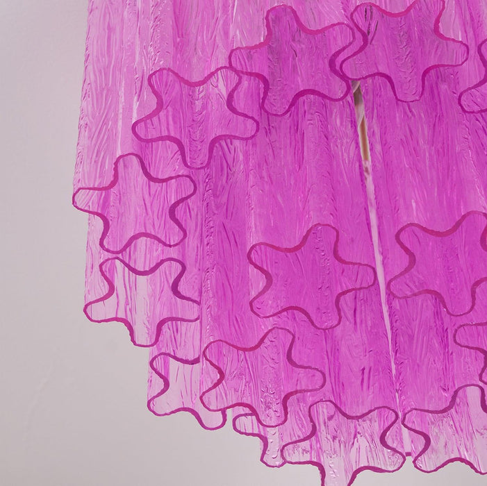 Fiora Rose Red Glass Ceiling Lamp - DWHOME