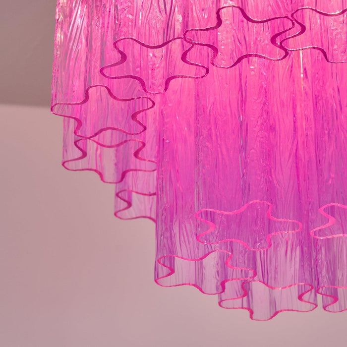 Fiora Rose Red Glass Ceiling Lamp - DWHOME
