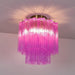 Fiora Rose Red Glass Ceiling Lamp - DWHOME
