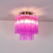 Fiora Rose Red Glass Ceiling Lamp - DWHOME