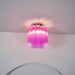 Fiora Rose Red Glass Ceiling Lamp - DWHOME