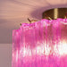 Fiora Rose Red Glass Ceiling Lamp - DWHOME