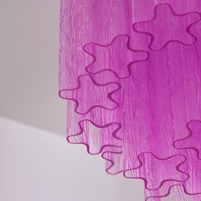 Fiora Rose Red Glass Ceiling Lamp - DWHOME
