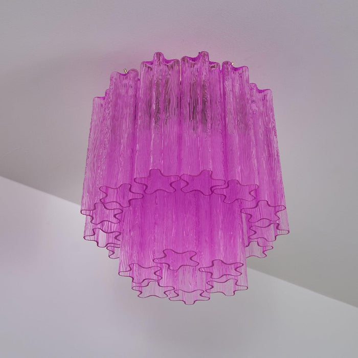 Fiora Rose Red Glass Ceiling Lamp - DWHOME