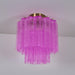 Fiora Rose Red Glass Ceiling Lamp - DWHOME