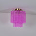 Fiora Rose Red Glass Ceiling Lamp - DWHOME