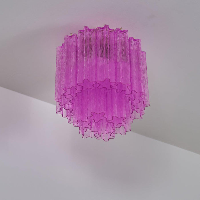Fiora Rose Red Glass Ceiling Lamp - DWHOME