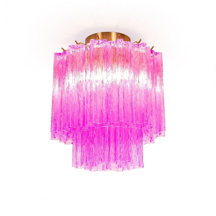 Fiora Rose Red Glass Ceiling Lamp - DWHOME