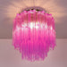 Fiora Rose Red Glass Ceiling Lamp - DWHOME