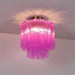 Fiora Rose Red Glass Ceiling Lamp - DWHOME