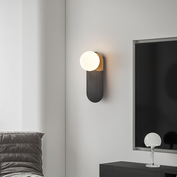 Flat Base Globe Sconce-DWHOME