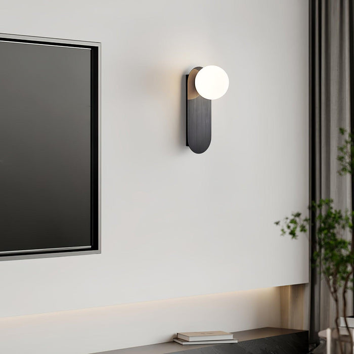 Flat Base Globe Sconce-DWHOME