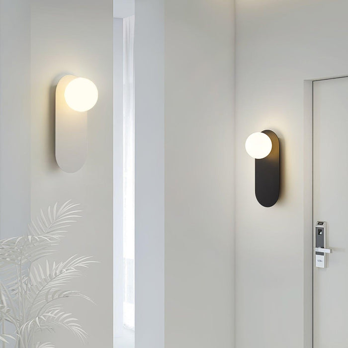 Flat Base Globe Sconce-DWHOME