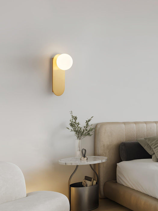 Flat Base Globe Sconce-DWHOME