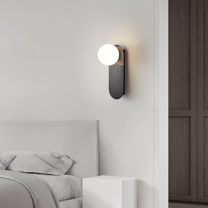 Flat Base Globe Sconce-DWHOME