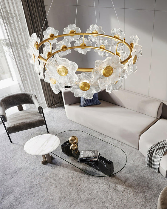 Flora Glass Chandelier-DWHOME