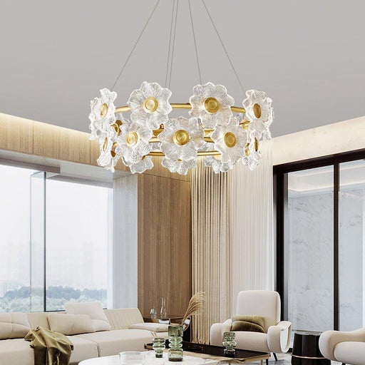 Flora Glass Chandelier-DWHOME