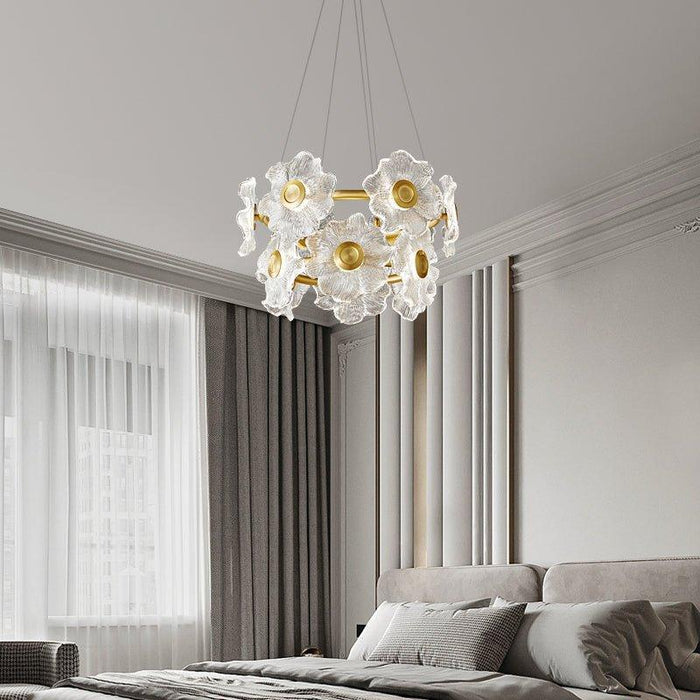 Flora Glass Chandelier-DWHOME