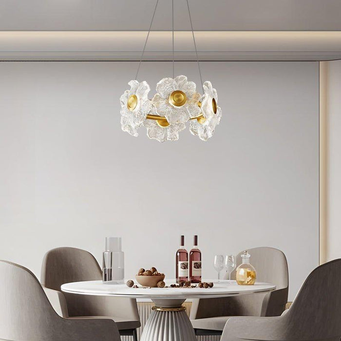 Flora Glass Chandelier-DWHOME