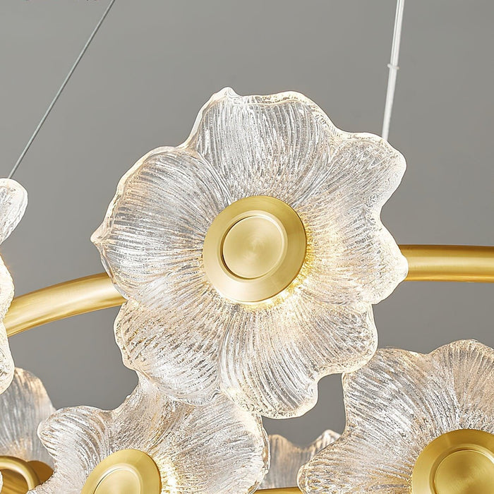Flora Glass Chandelier-DWHOME
