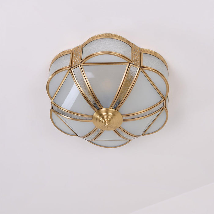 Floral Brass Ceiling Lamp-DWHOME