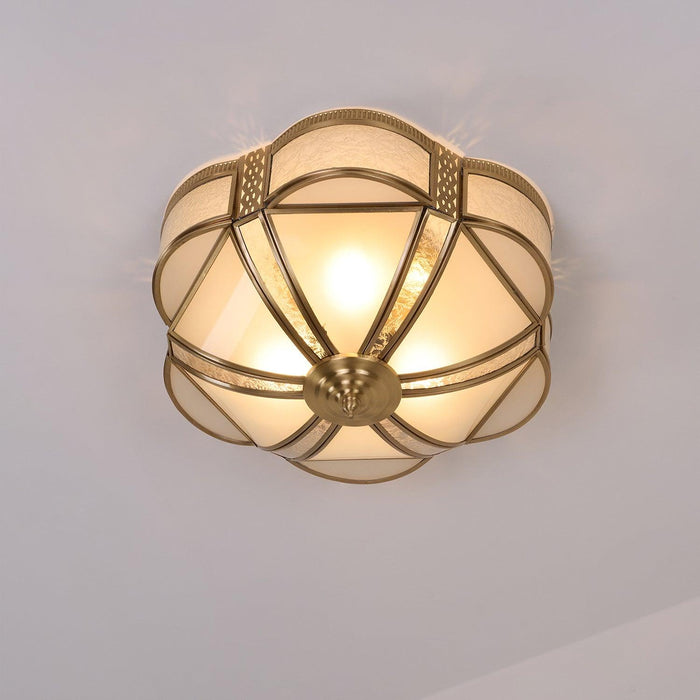 Floral Brass Ceiling Lamp-DWHOME