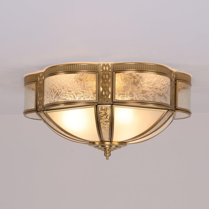 Floral Brass Ceiling Lamp-DWHOME