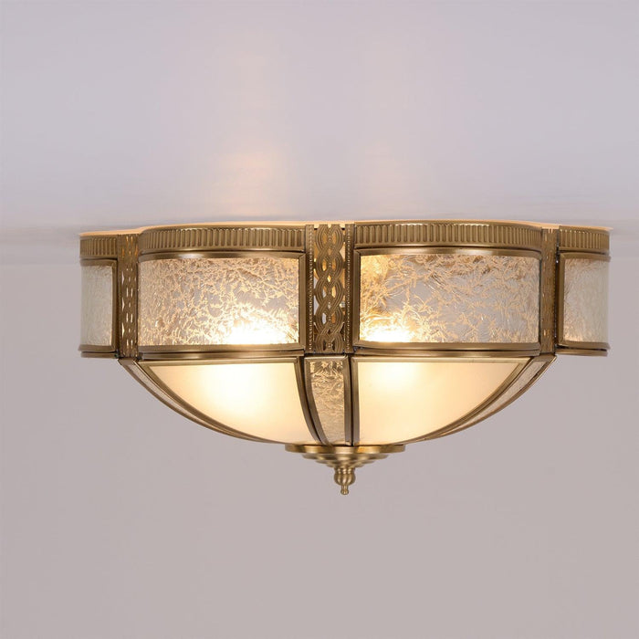 Floral Brass Ceiling Lamp-DWHOME