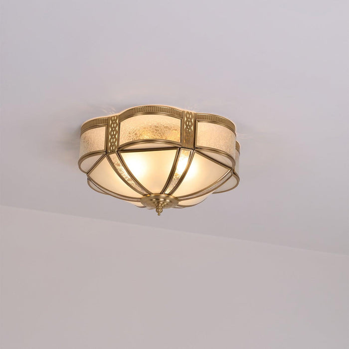 Floral Brass Ceiling Lamp-DWHOME