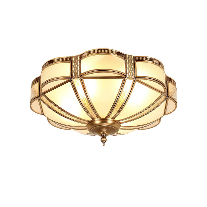 Floral Brass Ceiling Lamp-DWHOME