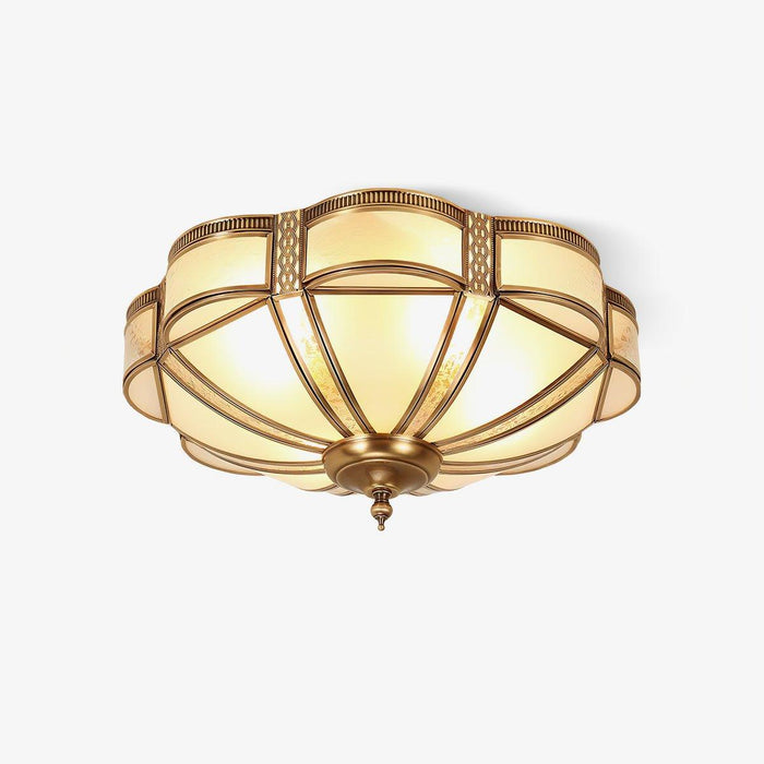 Floral Brass Ceiling Lamp-DWHOME