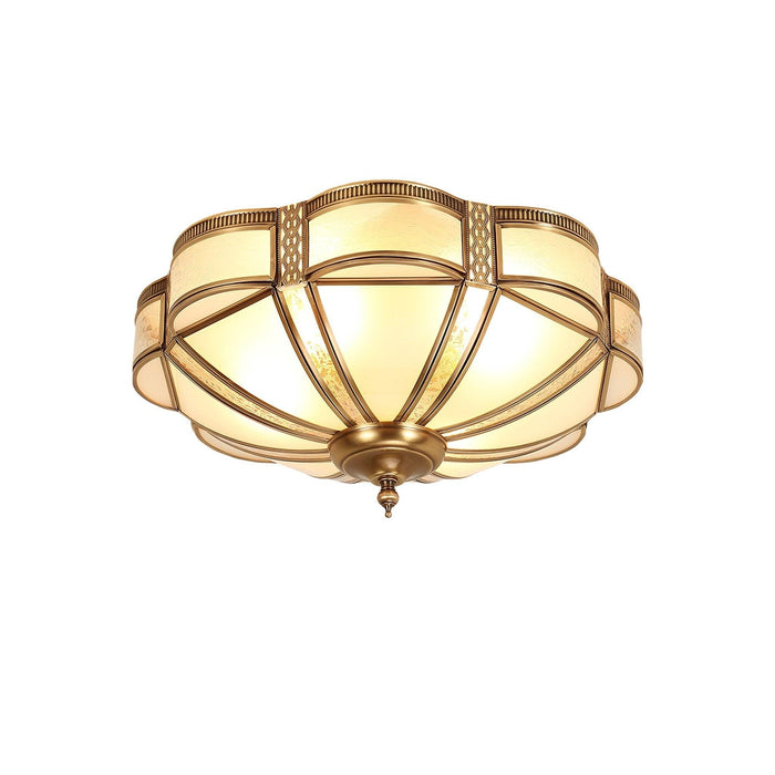 Floral Brass Ceiling Lamp-DWHOME