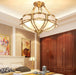 Floral Brass Ceiling Lamp-DWHOME