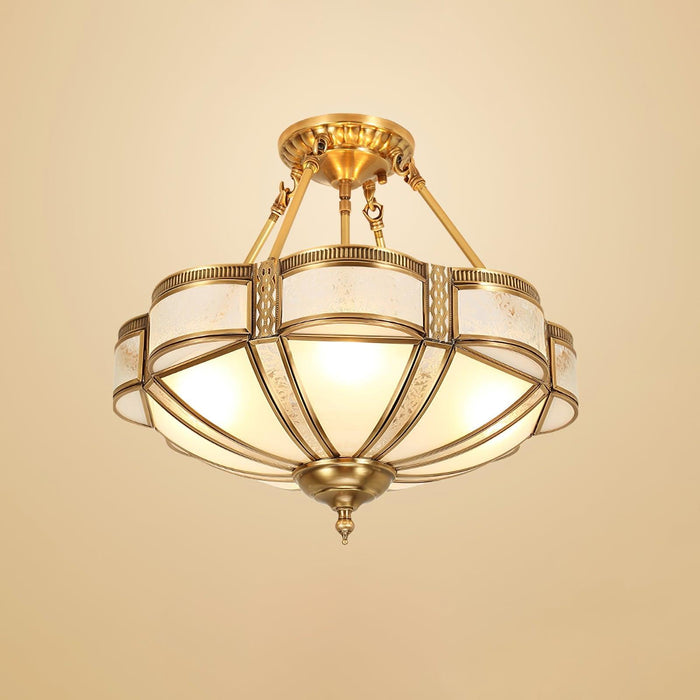 Floral Brass Ceiling Lamp-DWHOME