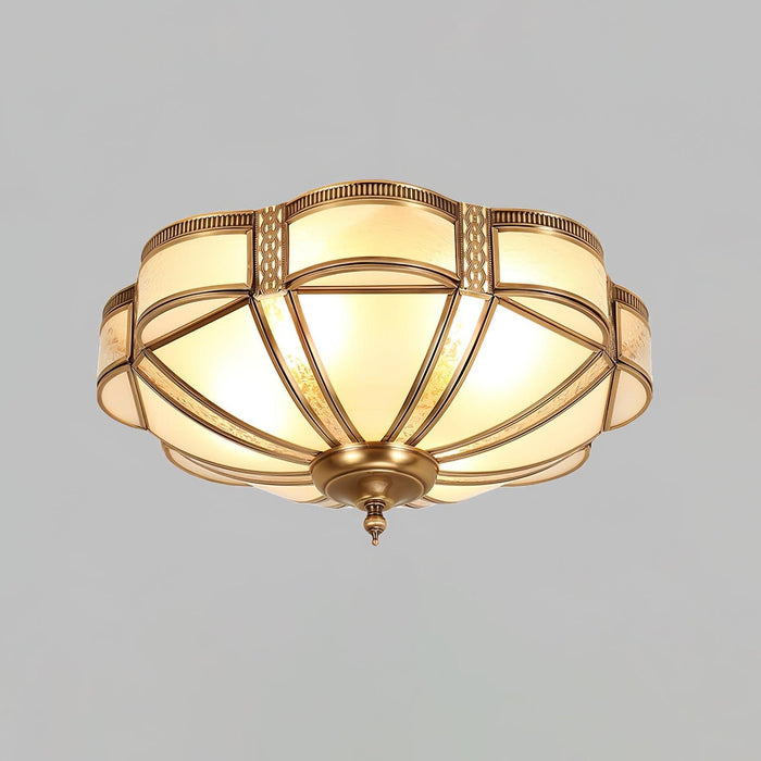 Floral Brass Ceiling Lamp-DWHOME