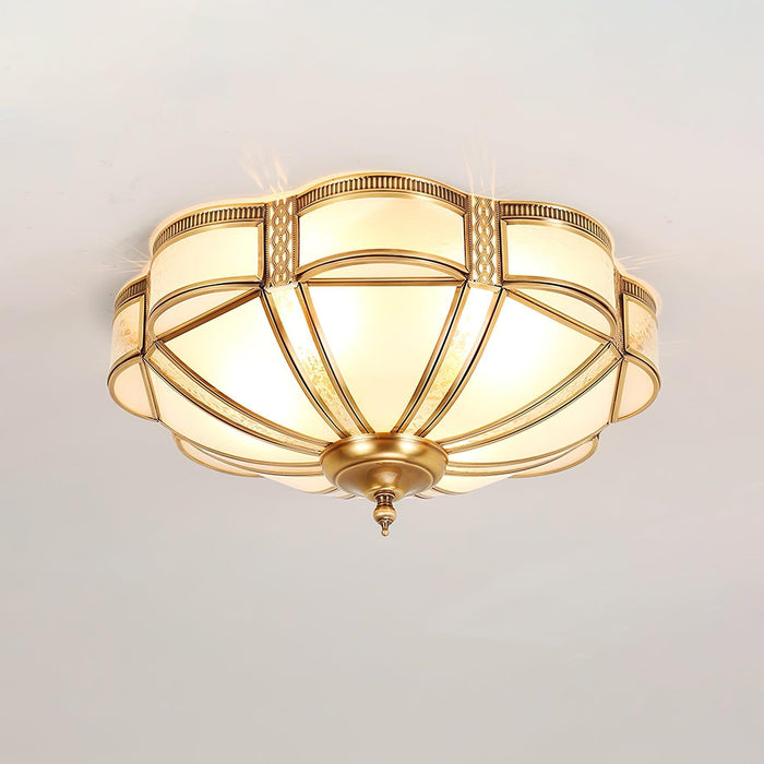 Floral Brass Ceiling Lamp-DWHOME