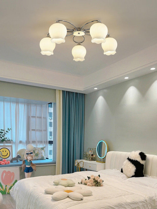 Floral Glass Ceiling Lamp-DWHOME