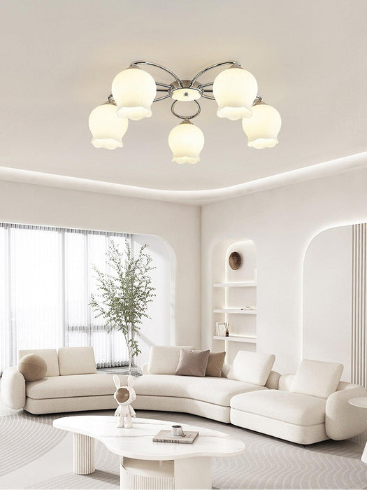 Floral Glass Ceiling Lamp-DWHOME