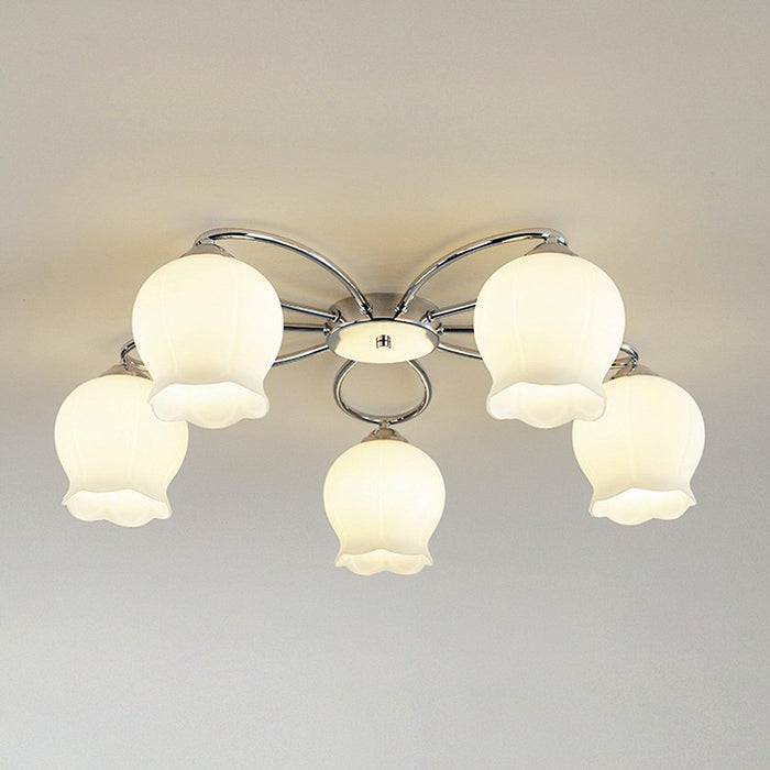 Floral Glass Ceiling Lamp-DWHOME