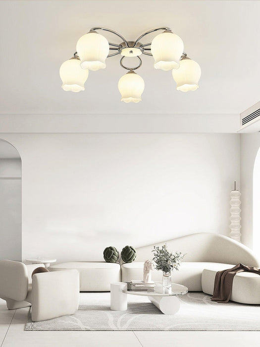 Floral Glass Ceiling Lamp-DWHOME