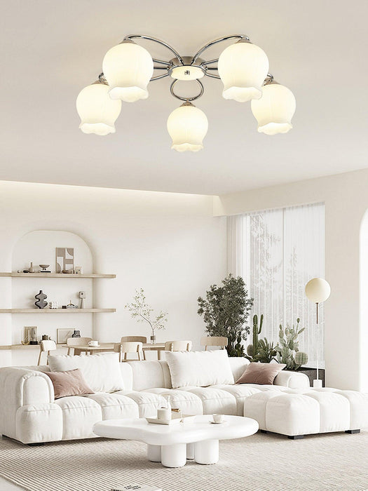 Floral Glass Ceiling Lamp-DWHOME