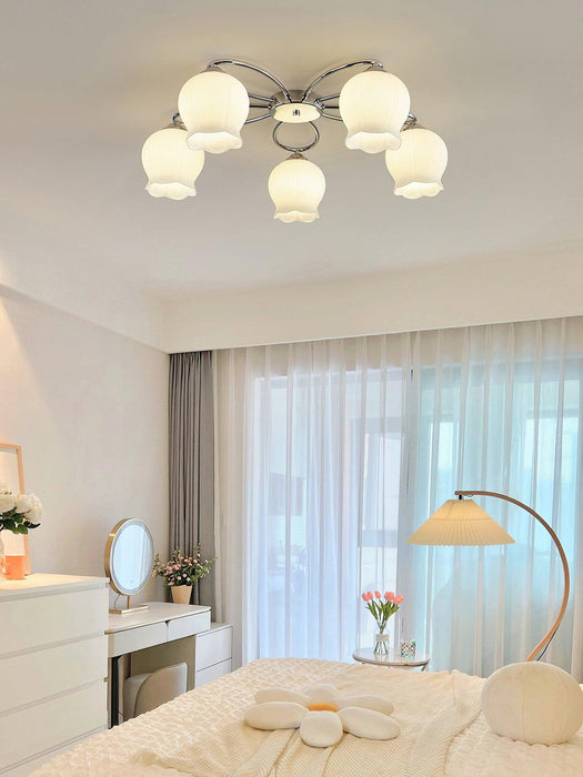 Floral Glass Ceiling Lamp-DWHOME